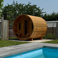 6' Red Cedar Panoramic Barrel Sauna With 2' Porch - alternate view 5