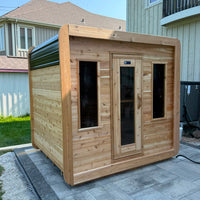 6' Red Cedar Cube Sauna - alternate view 2