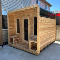 6' Red Cedar Cube Sauna With 2' Porch - alternate view 3