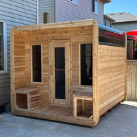 6' Red Cedar Cube Sauna With 2' Porch - alternate view 2