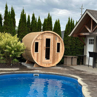 8' Red Cedar Panoramic Barrel Sauna - alternate view 4