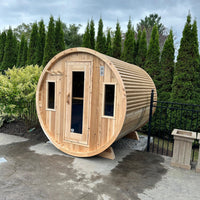 8' Red Cedar Panoramic Barrel Sauna - alternate view 5
