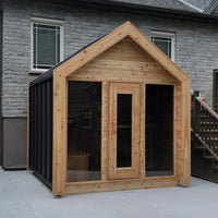 8' Red Cedar Modern Cabin Sauna - alternate view 2