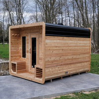 8' Red Cedar Cube Sauna With 2' Porch - alternate view 2