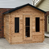 8' Red Cedar Classic Cabin Sauna - alternate view 3
