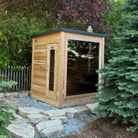 6' Red Cedar Mini Modern Panoramic Sauna - alternate view 3