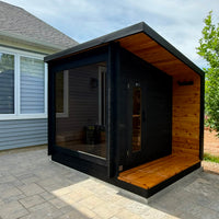 8' Red Cedar Modern Panoramic Sauna With 2' Porch - alternate view 11