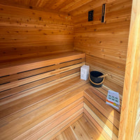 6' Red Cedar Cube Sauna With 2' Porch - alternate view 6