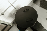 Insulated ice bath lid with two carry handles, seen from above