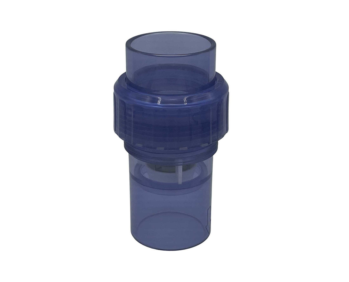 Clear 1.5 inch skimmer check valve